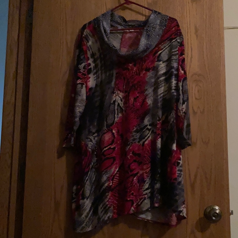 Snake print tunic top